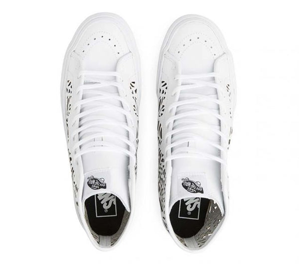 વાન | SK8-HI ડેકોન (કટઆઉટ)| પાંદડા/સફેદ